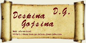 Despina Gojšina vizit kartica